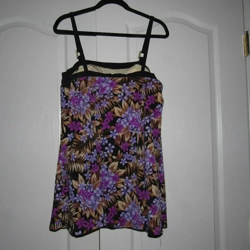 It FIGURES! Slender Thighs Floral Swim Dress 18W
